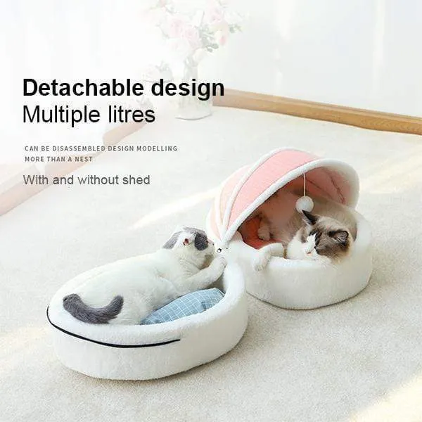 Winter warm cat nest cradle—— Semi-closed Removable and washable