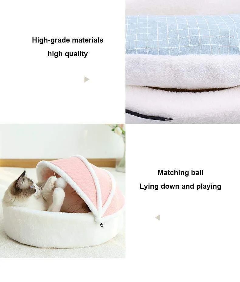 Winter warm cat nest cradle—— Semi-closed Removable and washable