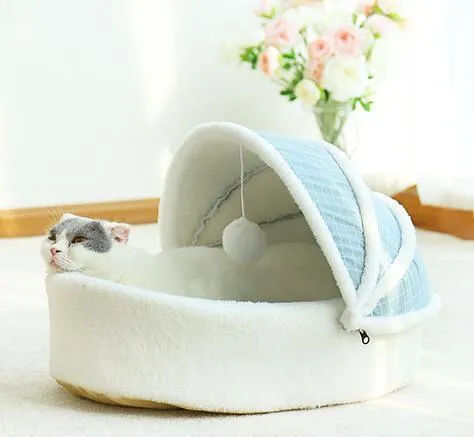 Winter warm cat nest cradle—— Semi-closed Removable and washable