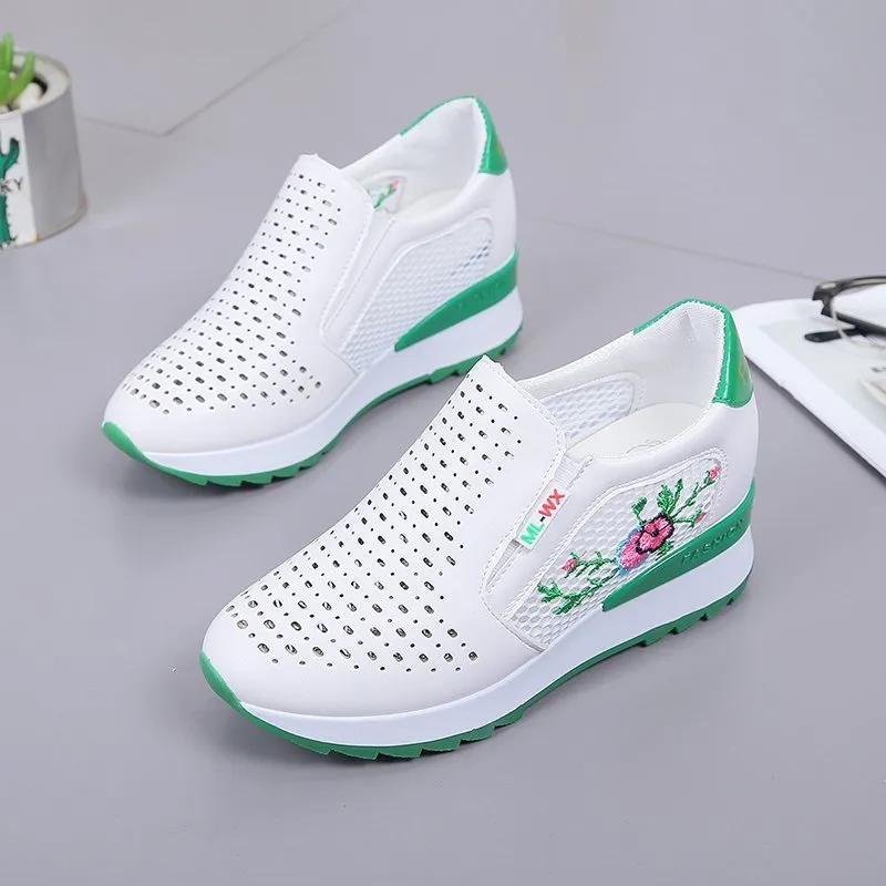 Women Comfortable Casual Shoes Summer Slip On Loafers Mixed