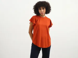 Women Solid Round Neck Top