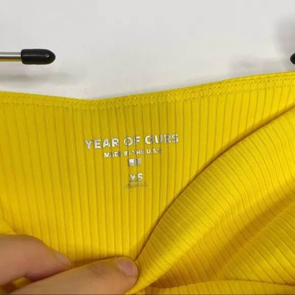 YEAR OF OURS V Waist Biker Short in Yellow, XS
