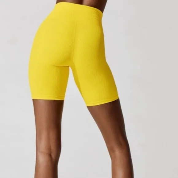 YEAR OF OURS V Waist Biker Short in Yellow, XS