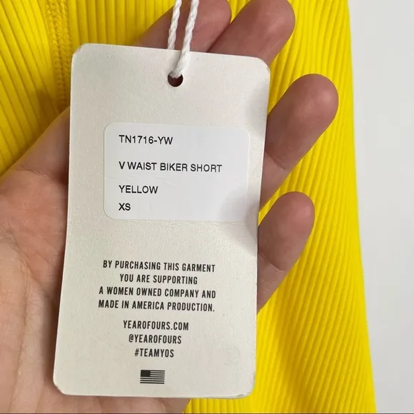 YEAR OF OURS V Waist Biker Short in Yellow, XS