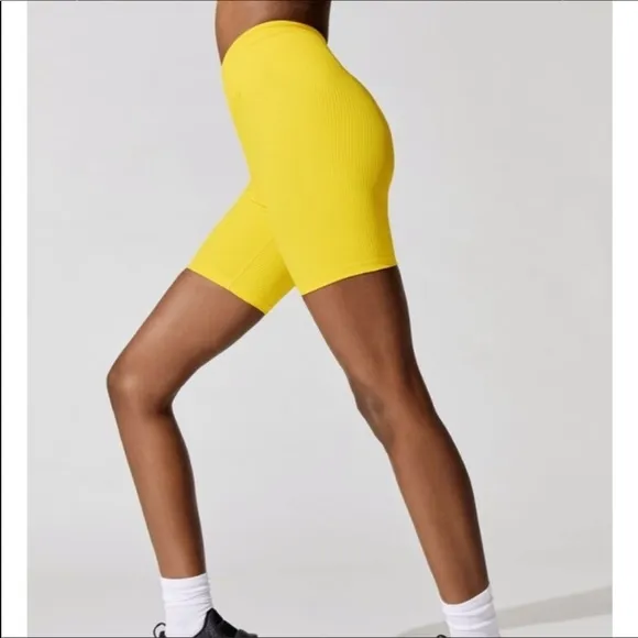 YEAR OF OURS V Waist Biker Short in Yellow, XS