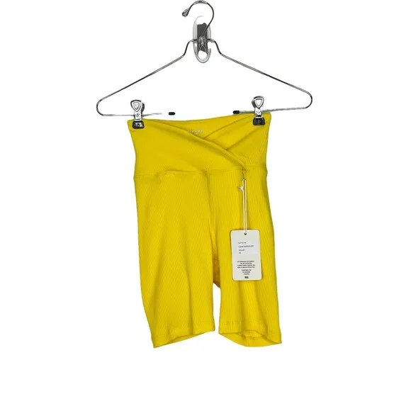 YEAR OF OURS V Waist Biker Short in Yellow, XS