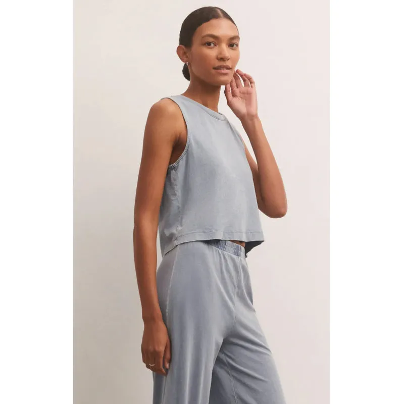 Z Supply Sloane Jersey Denim Muscle Tank