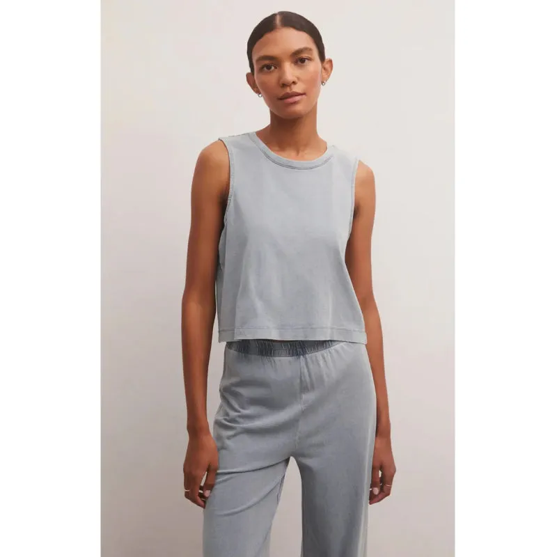 Z Supply Sloane Jersey Denim Muscle Tank