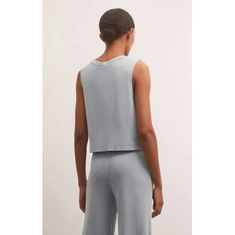 Z Supply Sloane Jersey Denim Muscle Tank